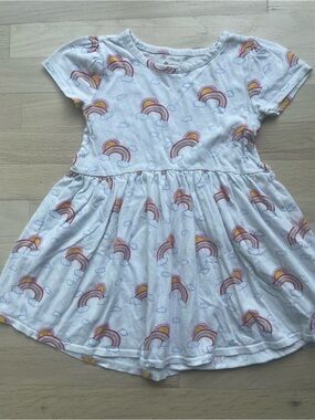 Tucker + Tate White Rainbow & Sun Print Short Sleeve Dress